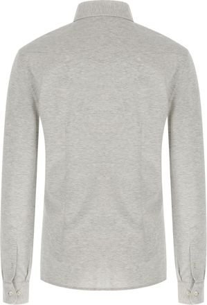 Brunello Cucinelli Mens Gray Cotton Blouse