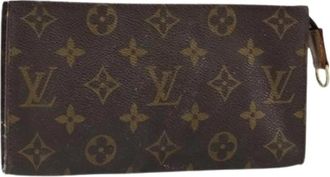Louis Vuitton Pre-owned Accessory Pouch - Dames - Vintage Clutch - Bruin - ONE Size - Leer - Vintage