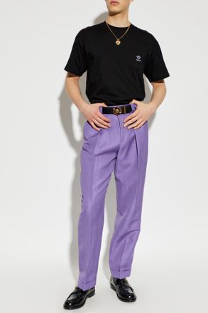 Versace T-shirt With Pocket, Mens, Black
