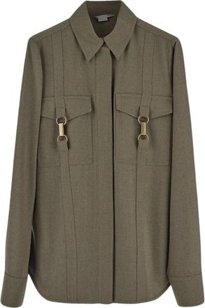 Stella McCartney Shirt - Dames - Overhemden - Groen - L - Katoen - Overhemden
