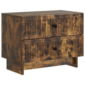vidaXL Armario De Noche Con Caj&oacute;n Roble Ahumado 62 X 34,5 X 47,5 Cm Vidaxl