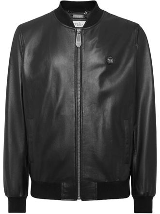 Philipp Plein スタッズ付き黒レザーライダースジャケット Philipp Plein スタッズ ジャケット | ブラック | FARFETCH JP