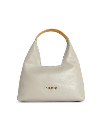 Marni Trapeze Mini Grey Leather Handbag