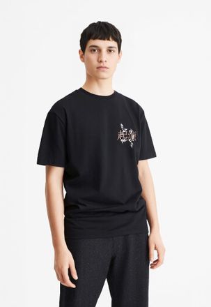 Only & Sons T-Shirt ONLY & SONS ONSKEANE RLX SS PRINT TEE NOOS, Herren, Gr. S, schwarz (jet schwarz print:chinese birds), Jersey, Obermaterial: 100% Baumwolle, be