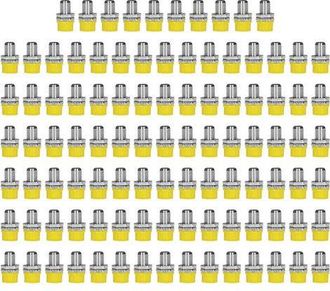 OEM 100 Conectores Banana De 4 Mm, Conectores De Bloque De Terminales Para Cables Electr&oacute;nicos Profesionales - Amarillo