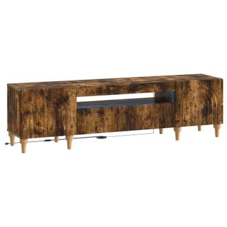 vidaXL Mueble De Tv Led Roble Ahumado Madera De Ingenier&iacute;a Vidaxl