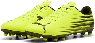 Puma Fussballschuh PUMA ATTACANTO II FG/AG, Herren, Gr. 42,5, gelb alert, puma schwarz, Synthetik, bedruckt, Schuhe Fussballschuh, f&uuml;r Rasenpl&auml;tze