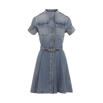 Alexander McQueen Dames, Jurken, Blauw, Maat: XS Denim