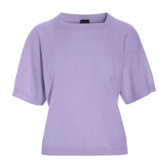 Bitte Kai Rand Cashmere Knitwear, female, Purple, Size: 2XL Cloud Cashmere Short-Sleeve Blouse