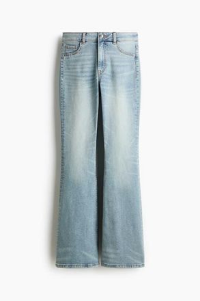 H&M Flared High Jeans in Light Denim Blue at Nordstrom, Size 20
