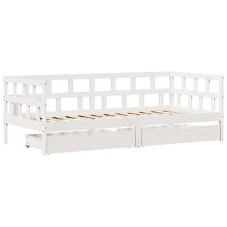 Berkfield Home Practical Daybed with Drawers without Mattress White 90x200 cm So