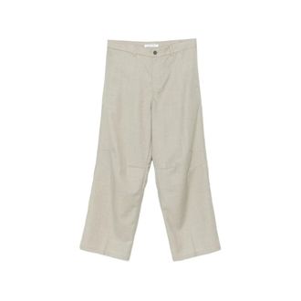 Sams&oslash;e & Sams&oslash;e Straight Trousers, male, Beige, Size: XL Straight Trousers