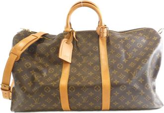 Louis Vuitton Brown Coated Canvas Boston Bag (Pre-Owned)