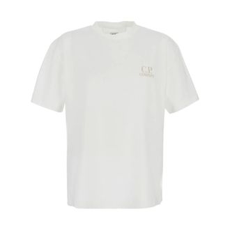 C.P. Company T-Shirts, male, White, Size: XL T-Shirts