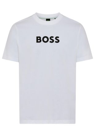Boss Green by Hugo Boss T-Shirt BOSS GREEN, Herren, Gr. XXL, wei&szlig;100, Single Jersey, Obermaterial: 100% Baumwolle, unifarben, regular fit normal, Rundhals, Shirts T-Shirt, Ru