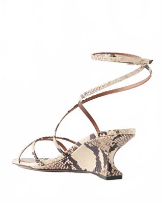 PARIS TEXAS Womens Nina Lace Up Sandal In Natural