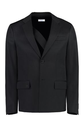 Off-white Single-Breasted Virgin Wool Jacket