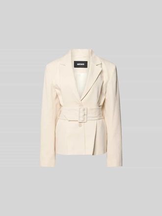 Rotate Blazer aus Leinen-Mix mit Taillen-G&uuml;rtel in Beige, Gr&ouml;&szlig;e 34