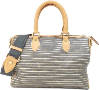 Louis Vuitton Monogram Argent Coated Canvas Leather Boston Bag (Pre-Owned)