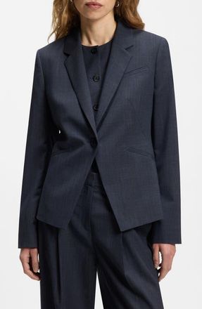 BOSS Jia Wool Jacket in Sky Captain at Nordstrom, Size 12