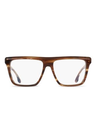Victoria Beckham rectangle-frame glasses - Brown