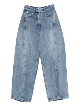 Tibi Sid panelled jeans - women - Cotton - 24 - Blue