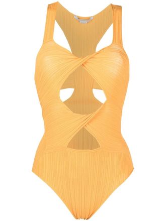 Stella McCartney Body con design cut-out - Arancione