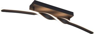 Trio Leuchten Plafoniera LED, metallo, nero opaco, L 80 cm, Ginko
