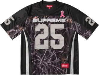 SUPREME Breast Cancer Awareness Football Jersey Black FW25KN26-BLACK