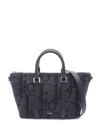 Dior 2010-2025 Oblique Canvas Weekender 25 satchel - Blue