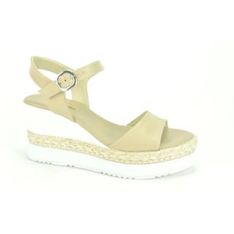 Nero Giardini Beige Sandaal Hoge Hak Schoenen - Dames - Schoenen - Beige - Maat: 41 EU