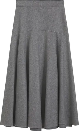 BOSS Flared A-line Skirt in Heathered Melange Flannel