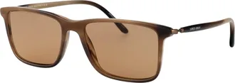 Giorgio Armani Mens Sunglasses 0ar8218 Matte Brown Acetate Streaked