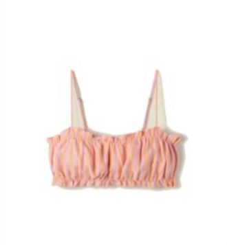 Trovata Womens Brigette Bandeau Top In Creamsicle Stripe