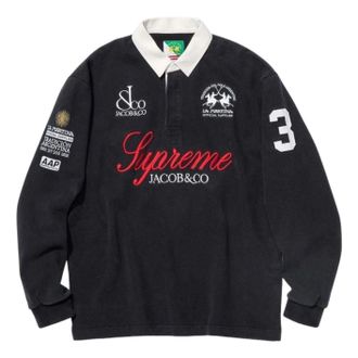 SUPREME x La Martina SS26 Rugby Black SUP-SS26-317-BLK