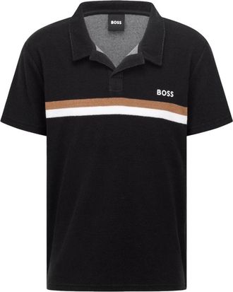 HUGO BOSS Terry Polo - Heren - Polos - Zwart - S - Katoen - Tops
