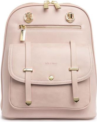 Belle & Bloom 5th Ave Leather Backpack in Dusty Pink at Nordstrom