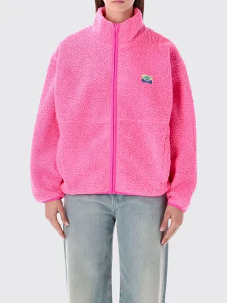American Vintage Cropped Fleece Jacket with High Neck and Zip Closure