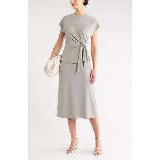 Nordstrom Rack Knit Midi Skirt in Green Chaparral at Nordstrom Rack, Size X-Large