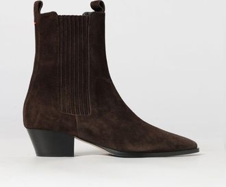 Aeyde Hedvig Tapered Toe Suede Chelsea Boots with a Low Flared Heel