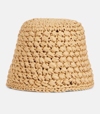 Loro Piana Jasmine raffia bucket hat
