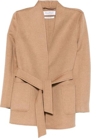 Max Mara Brown Tie Belt Blazer