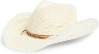 BCBGeneration Packable Knit Cowboy Hat in White at Nordstrom Rack