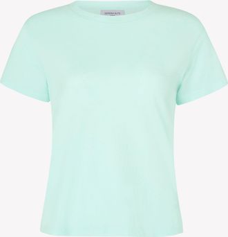 Serena Bute Cotton Short Sleeve T-Shirt - Aqua