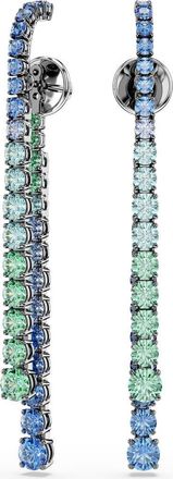 Swarovski Matrix Crystal Linear Drop Earrings in Silver/Multi at Nordstrom