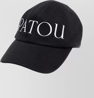 Patou cotton cap with embroidery and curved brim