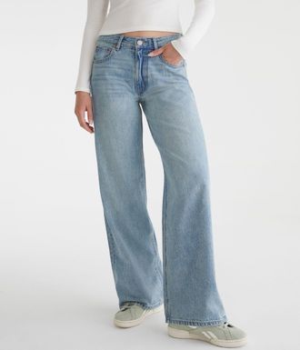 A&eacute;ropostale High-Waisted Baggy Wide Leg Jean