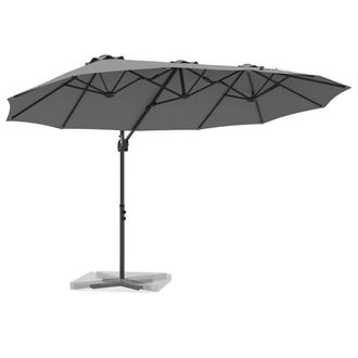 Berkfield Home Modern Garden Cantilever Parasol Anthracite 372 x 198 x 253 cm in Dark Grey
