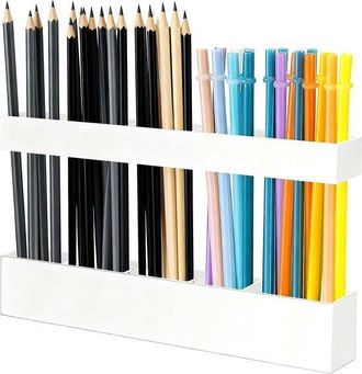 No Brand Almacenamiento De Pajitas - Soporte Para Pajitas - Organizador De Cocina - Instalaci&oacute;n Sin Taladrar - 26 Cm De Largo - Blanco
