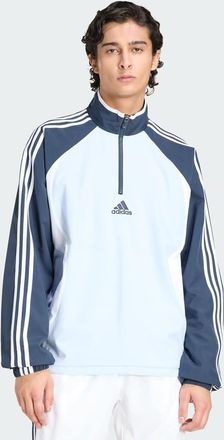 adidas Originals Teamgeist - Felpa con zip corta blu celeste cristallino